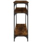vidaXL Mesa consola madera de ingeniería roble ahumado 100x29x75 cm