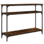 vidaXL Mesa consola madera de ingeniería roble ahumado 100x29x75 cm