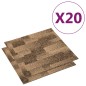 vidaXL Baldosas de moqueta de suelo 20 unidades 5 m² marrón vidaXL Baldosas de moqueta de suelo 20 unidades 5 m² marrón