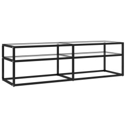 vidaXL Mueble para TV vidrio templado transparente 140x40x40,5 cm