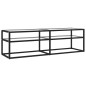 vidaXL Mueble para TV vidrio templado transparente 140x40x40,5 cm