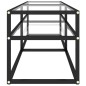 vidaXL Mueble para TV vidrio templado transparente 140x40x40,5 cm