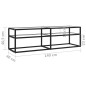 vidaXL Mueble para TV vidrio templado transparente 140x40x40,5 cm