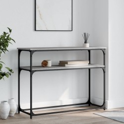 vidaXL Mesa consola madera de ingeniería gris Sonoma 100x35,5x75 cm