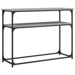 vidaXL Mesa consola madera de ingeniería gris Sonoma 100x35,5x75 cm