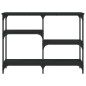 vidaXL Mesa consola madera de ingeniería negra 102x29x75 cm vidaXL Mesa consola madera de ingeniería negra 102x29x75 cm
