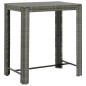 vidaXL Set muebles bar jardín 7 piezas y cojines ratán sintético gris vidaXL Set muebles bar jardín 7 piezas y cojines ratán sintético gris