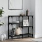 vidaXL Mesa consola madera de ingeniería negra 80x29x75 cm vidaXL Mesa consola madera de ingeniería negra 80x29x75 cm