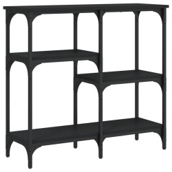vidaXL Mesa consola madera de ingeniería negra 80x29x75 cm