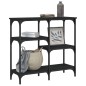 vidaXL Mesa consola madera de ingeniería negra 80x29x75 cm vidaXL Mesa consola madera de ingeniería negra 80x29x75 cm