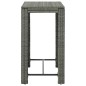 vidaXL Set muebles bar jardín 7 piezas y cojines ratán sintético gris vidaXL Set muebles bar jardín 7 piezas y cojines ratán sintético gris
