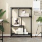 vidaXL Estantería madera de ingeniería y acero negro 81x36x115 cm vidaXL Estantería madera de ingeniería y acero negro 81x36x115 cm