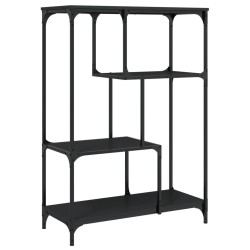 vidaXL Estantería madera de ingeniería y acero negro 81x36x115 cm