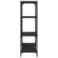 vidaXL Estantería madera de ingeniería y acero negro 81x36x115 cm vidaXL Estantería madera de ingeniería y acero negro 81x36x115 cm