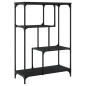 vidaXL Estantería madera de ingeniería y acero negro 81x36x115 cm vidaXL Estantería madera de ingeniería y acero negro 81x36x115 cm