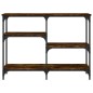 vidaXL Mesa consola madera de ingeniería roble ahumado 102x29x75 cm vidaXL Mesa consola madera de ingeniería roble ahumado 102x29x75 cm