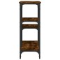 vidaXL Mesa consola madera de ingeniería roble ahumado 102x29x75 cm vidaXL Mesa consola madera de ingeniería roble ahumado 102x29x75 cm