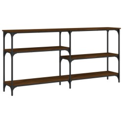 vidaXL Mesa consola madera de ingeniería marrón roble 160x29x75 cm