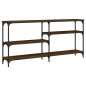 vidaXL Mesa consola madera de ingeniería marrón roble 160x29x75 cm vidaXL Mesa consola madera de ingeniería marrón roble 160x29x75 cm