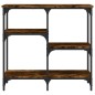 vidaXL Mesa consola madera de ingeniería roble ahumado 80x29x75 cm vidaXL Mesa consola madera de ingeniería roble ahumado 80x29x75 cm