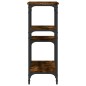 vidaXL Mesa consola madera de ingeniería roble ahumado 80x29x75 cm vidaXL Mesa consola madera de ingeniería roble ahumado 80x29x75 cm