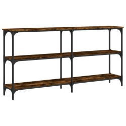 vidaXL Mesa consola madera de ingeniería roble ahumado 150x29x75 cm