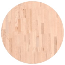 vidaXL Tablero redondo de madera maciza de haya Ø70x1,5 cm