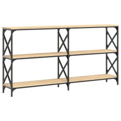vidaXL Mesa consola madera de ingeniería roble Sonoma 156x28x80,5 cm