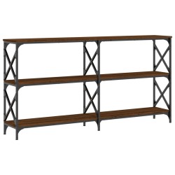 vidaXL Mesa consola madera de ingeniería marrón roble 200x28x80,5 cm