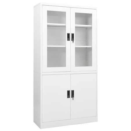 vidaXL Armario de oficina de acero blanco 90x40x180 cm