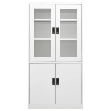 vidaXL Armario de oficina de acero blanco 90x40x180 cm