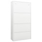vidaXL Armario de oficina de acero blanco 90x40x180 cm vidaXL Armario de oficina de acero blanco 90x40x180 cm