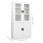 vidaXL Armario de oficina de acero blanco 90x40x180 cm vidaXL Armario de oficina de acero blanco 90x40x180 cm