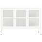 vidaXL Aparador de acero y vidrio blanco 105x35x70 cm vidaXL Aparador de acero y vidrio blanco 105x35x70 cm