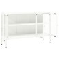 vidaXL Aparador de acero y vidrio blanco 105x35x70 cm vidaXL Aparador de acero y vidrio blanco 105x35x70 cm