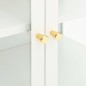 vidaXL Aparador de acero y vidrio blanco 105x35x70 cm vidaXL Aparador de acero y vidrio blanco 105x35x70 cm