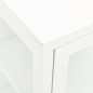 vidaXL Aparador de acero y vidrio blanco 105x35x70 cm vidaXL Aparador de acero y vidrio blanco 105x35x70 cm
