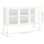 vidaXL Aparador de acero y vidrio blanco 105x35x70 cm vidaXL Aparador de acero y vidrio blanco 105x35x70 cm