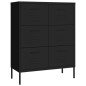 vidaXL Armario de almacenamiento acero negro 80x35x101,5 cm vidaXL Armario de almacenamiento acero negro 80x35x101,5 cm