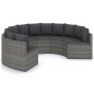 vidaXL Set de sofás de jardín 6 piezas y cojines ratán sintético gris vidaXL Set de sofás de jardín 6 piezas y cojines ratán sintético gris