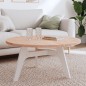 vidaXL Tablero redondo de madera maciza de haya Ø90x2,5 cm