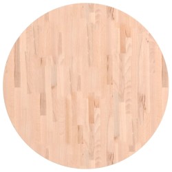vidaXL Tablero redondo de madera maciza de haya Ø90x2,5 cm