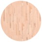 vidaXL Tablero redondo de madera maciza de haya Ø90x2,5 cm