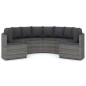 vidaXL Set de sofás de jardín 6 piezas y cojines ratán sintético gris vidaXL Set de sofás de jardín 6 piezas y cojines ratán sintético gris