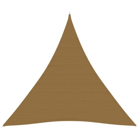 vidaXL Toldo de vela HDPE gris taupe 160 g/m² 5x5x5 m