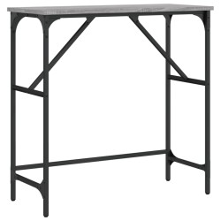 vidaXL Mesa consola madera de ingeniería gris Sonoma 75x32x75 cm