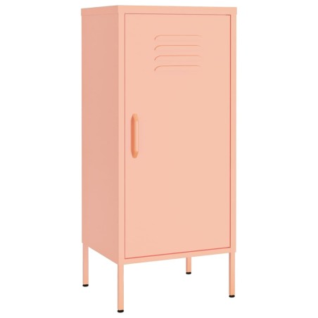 vidaXL Armario de almacenamiento acero rosa 42,5x35x101,5 cm