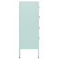 vidaXL Armario de cajones de acero verde mint 80x35x101,5 cm