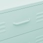 vidaXL Armario de cajones de acero verde mint 80x35x101,5 cm