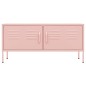 vidaXL Mueble para TV de acero rosa 105x35x50 cm